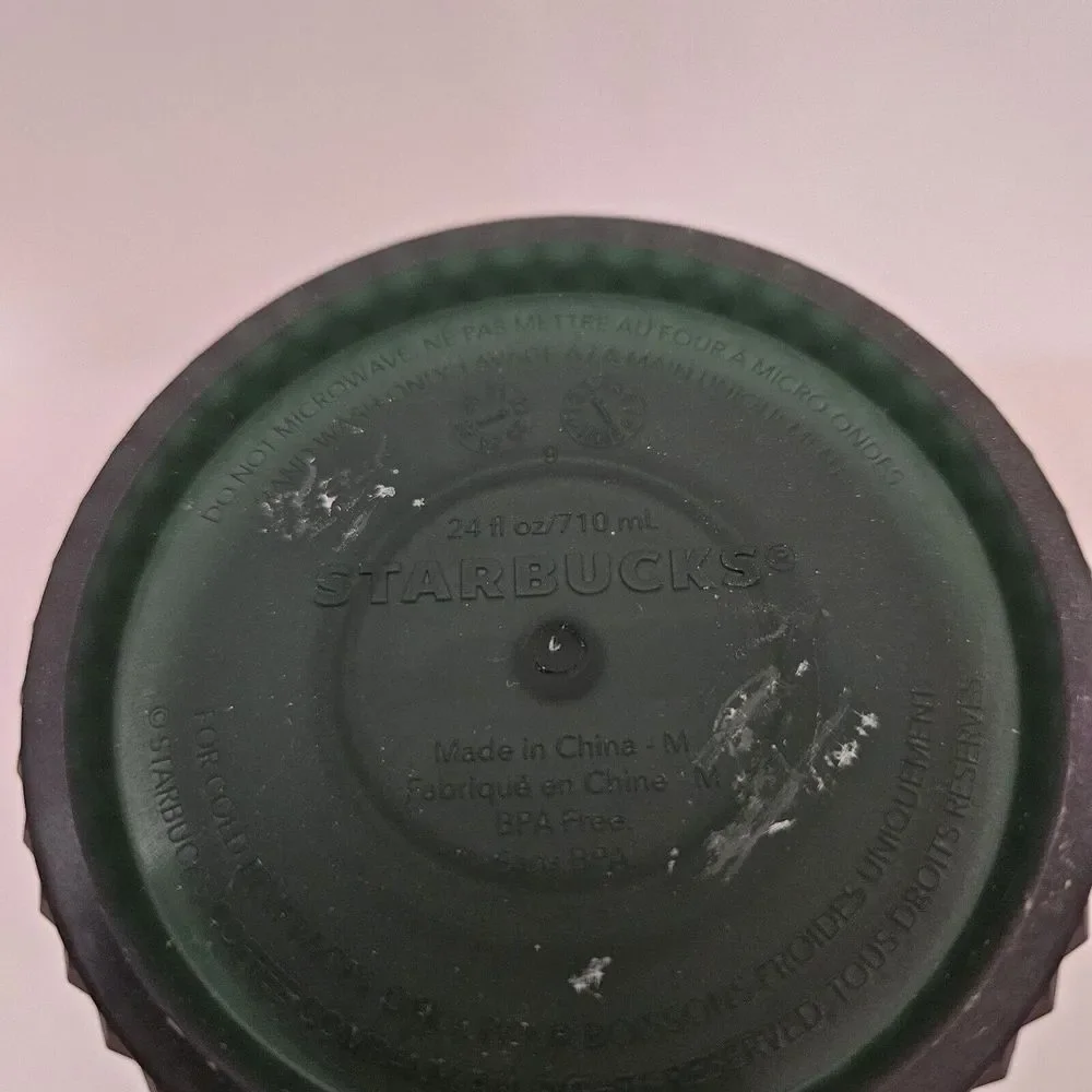 2022 Starbucks Matte Dark Green Soft Touch Studded‎ 24oz Venti Tumbler